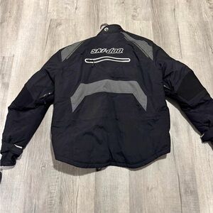 Men's Black and Gray Snowmobiling Jacket and Pants